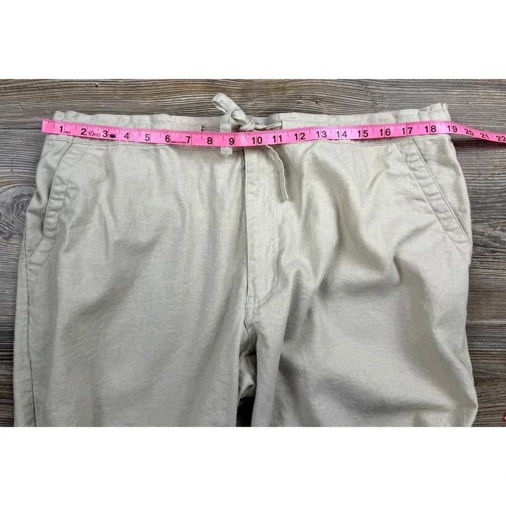 Cubavera Pants Mens L Beige Linen Blend‎ Resort Beach Casual Trousers 38x29